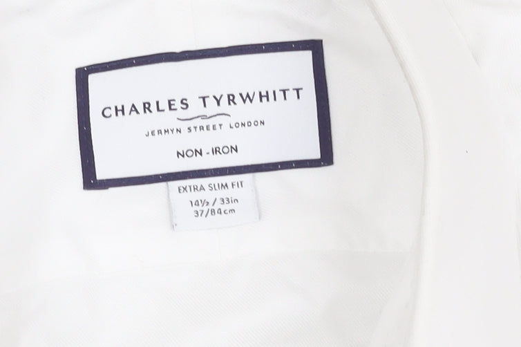 Charles Tyrwhitt Men's White Extra-Slim Shirt, Size 37