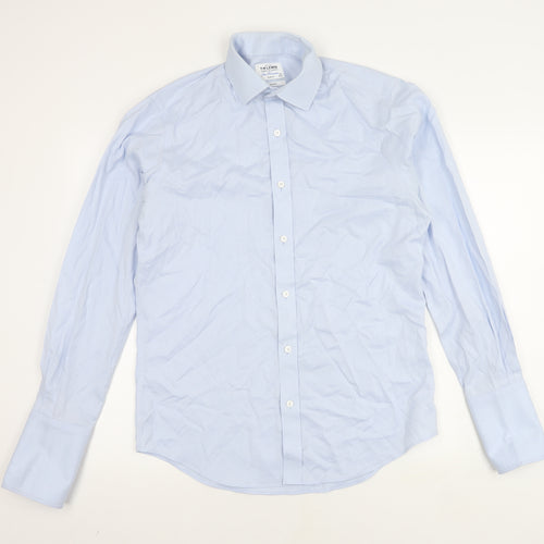 T.M.Lewin Men's Blue Slim Fit Long Sleeve Shirt