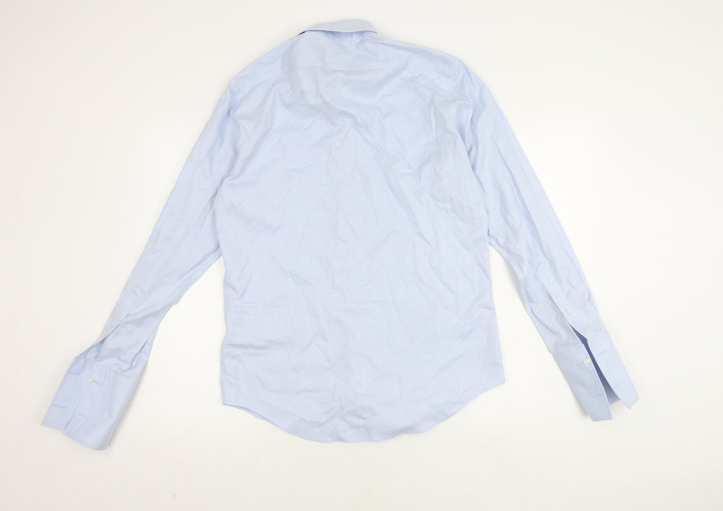 T.M.Lewin Men's Blue Slim Fit Long Sleeve Shirt