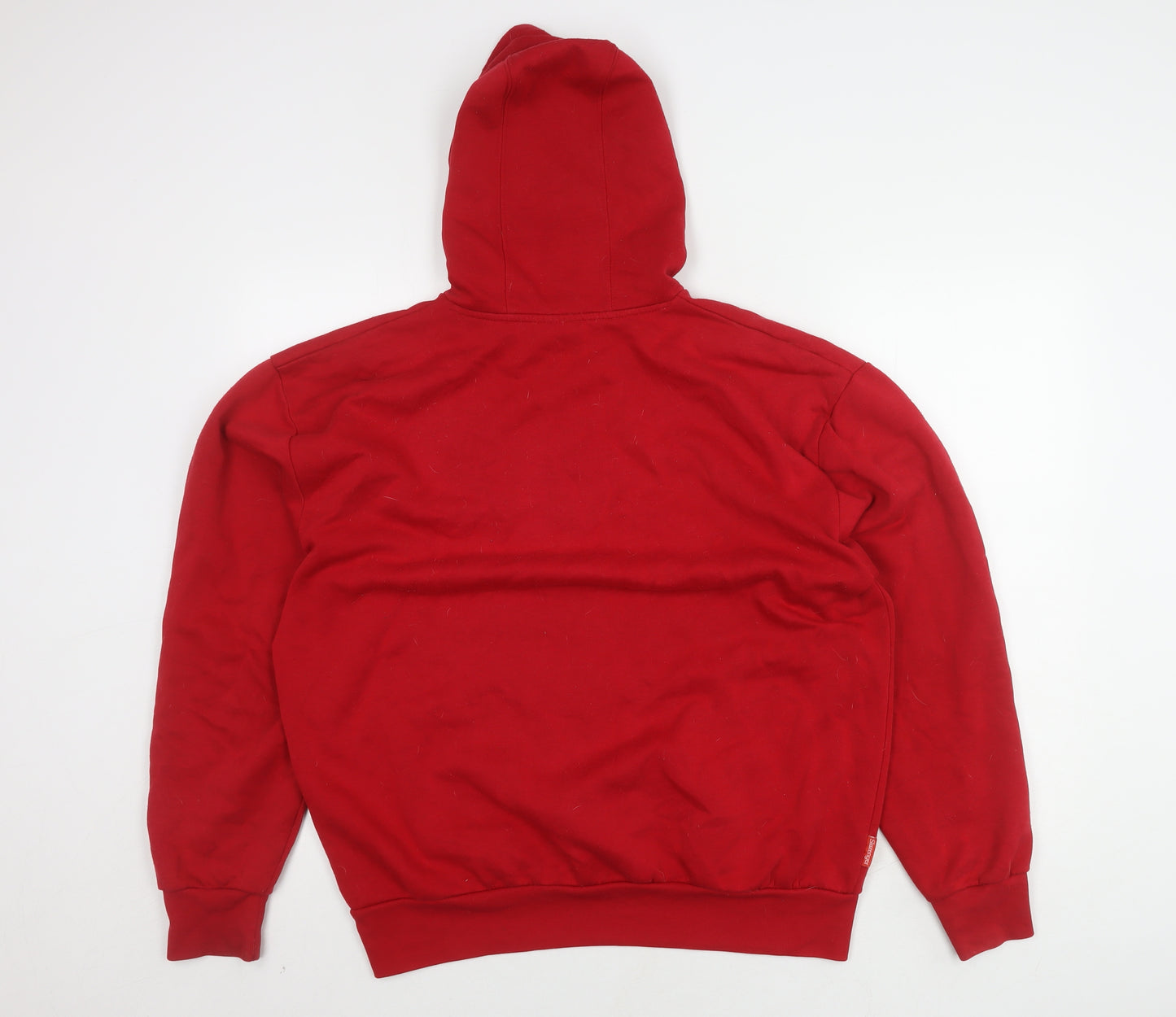 Slazenger Men's Red Pullover Hoodie L - Hooded, Logo, Pockets