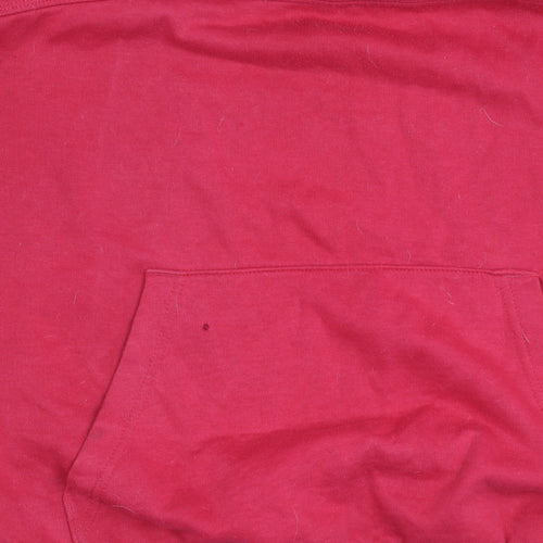 Slazenger Men's Red Pullover Hoodie L - Hooded, Logo, Pockets