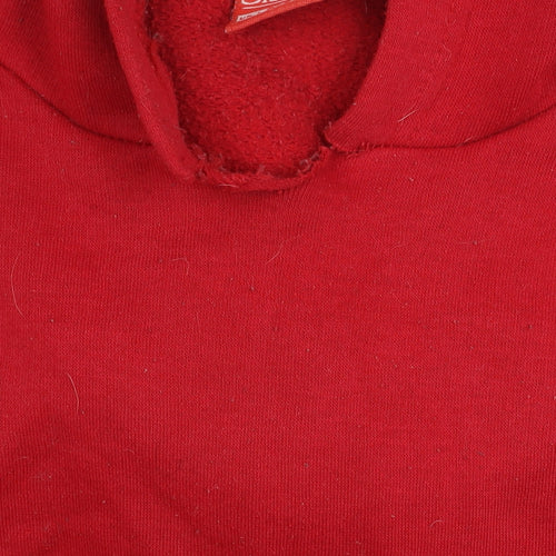 Slazenger Men's Red Pullover Hoodie L - Hooded, Logo, Pockets