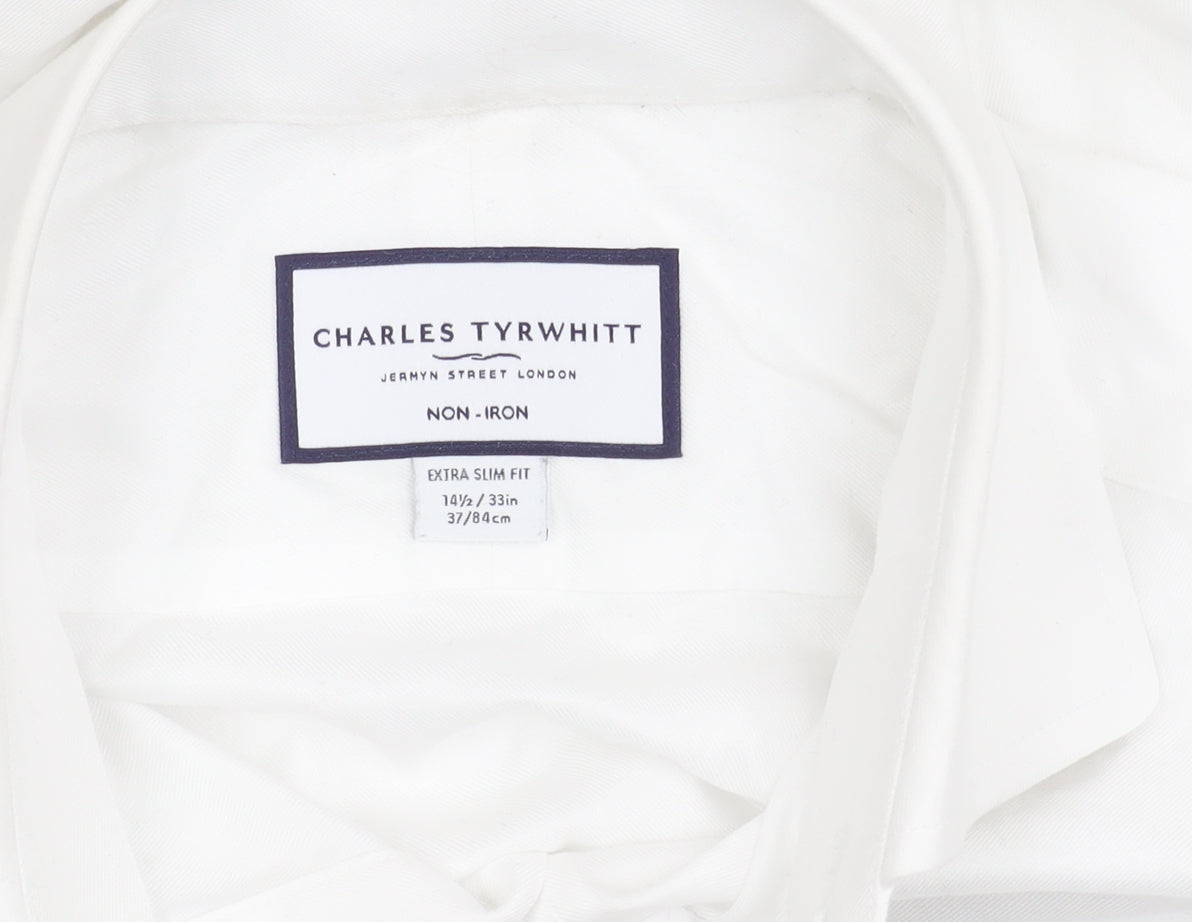 Charles Tyrwhitt Men's White Extra-Slim Fit Shirt 14.5