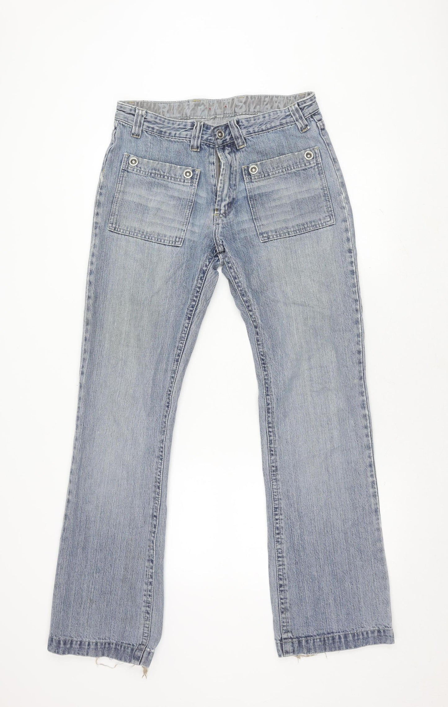 River Island Unisex Blue Straight Jeans W32 L32