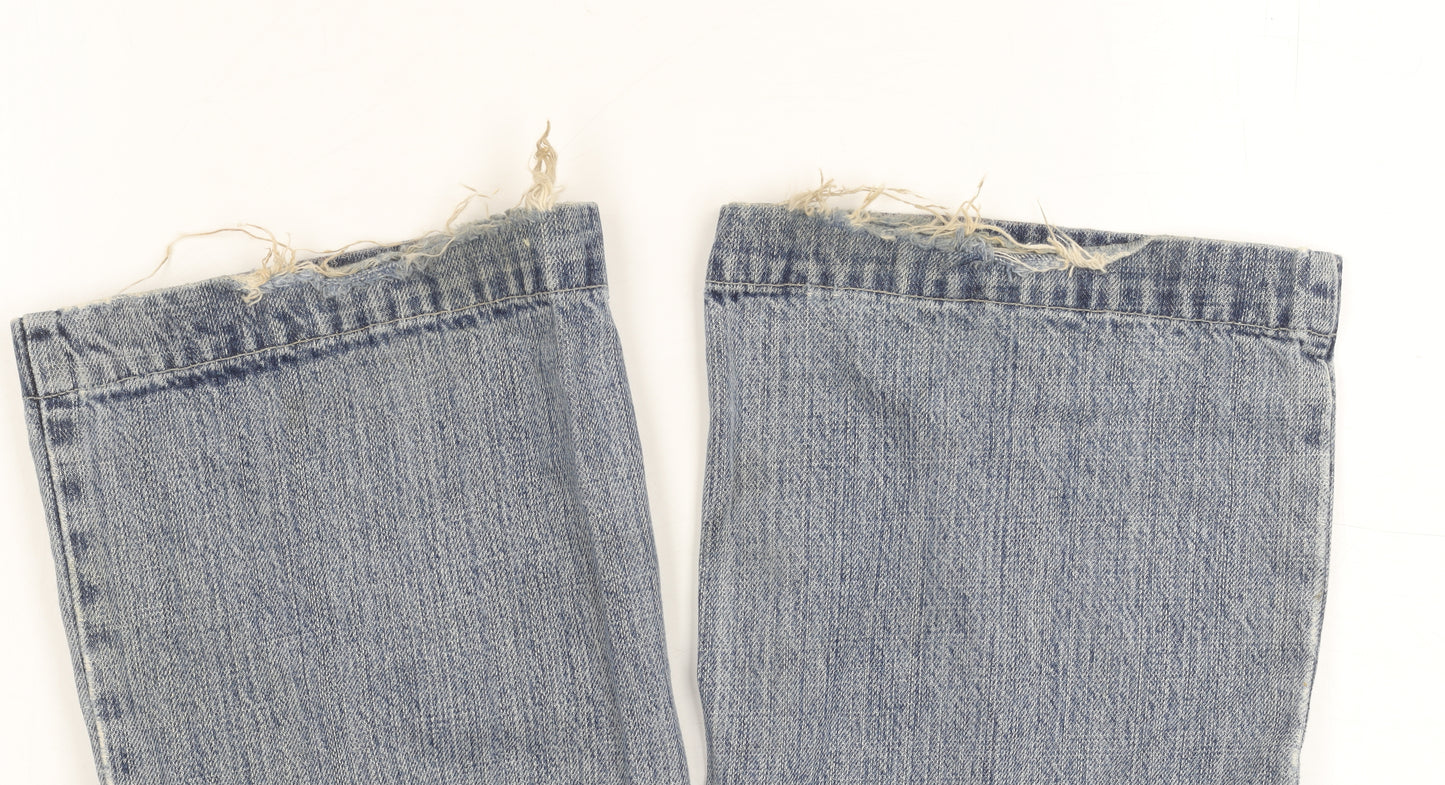 River Island Unisex Blue Straight Jeans W32 L32