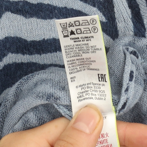 Marks and Spencer Women's Blue Animal Print Jumper