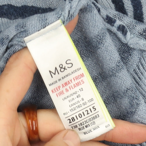 Marks and Spencer Women's Blue Animal Print Jumper