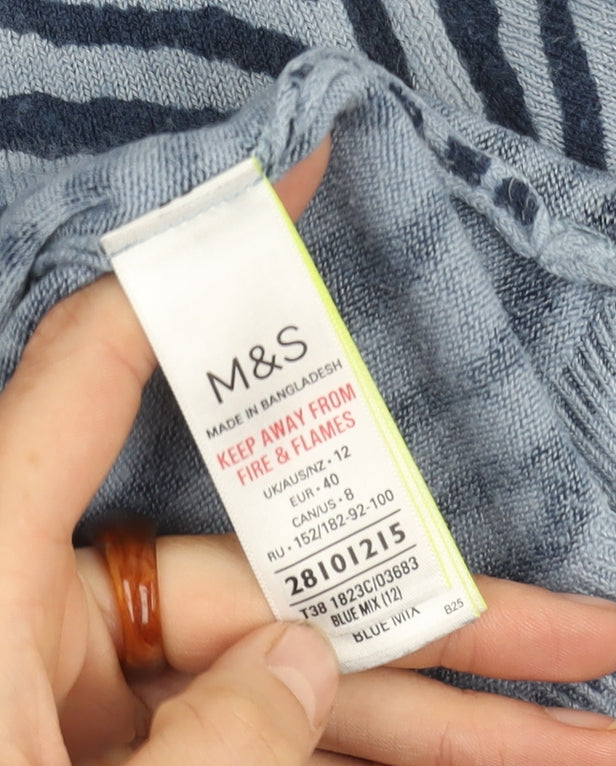 Marks and Spencer Women's Blue Animal Print Jumper