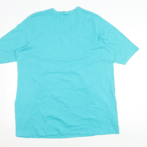 Cotton Traders Women's Blue Size 20 Henley T-Shirt