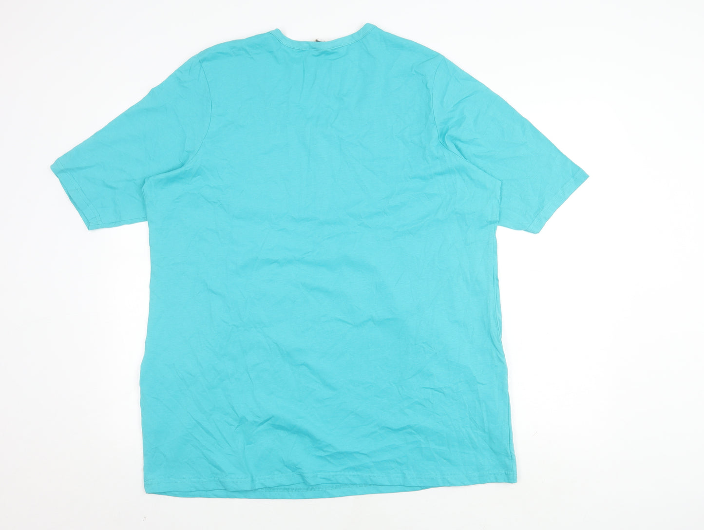 Cotton Traders Women's Blue Size 20 Henley T-Shirt