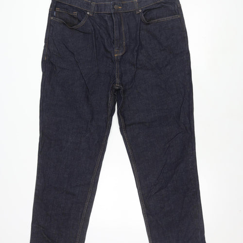 Union Works Men's Blue Straight Leg Jeans Size 38