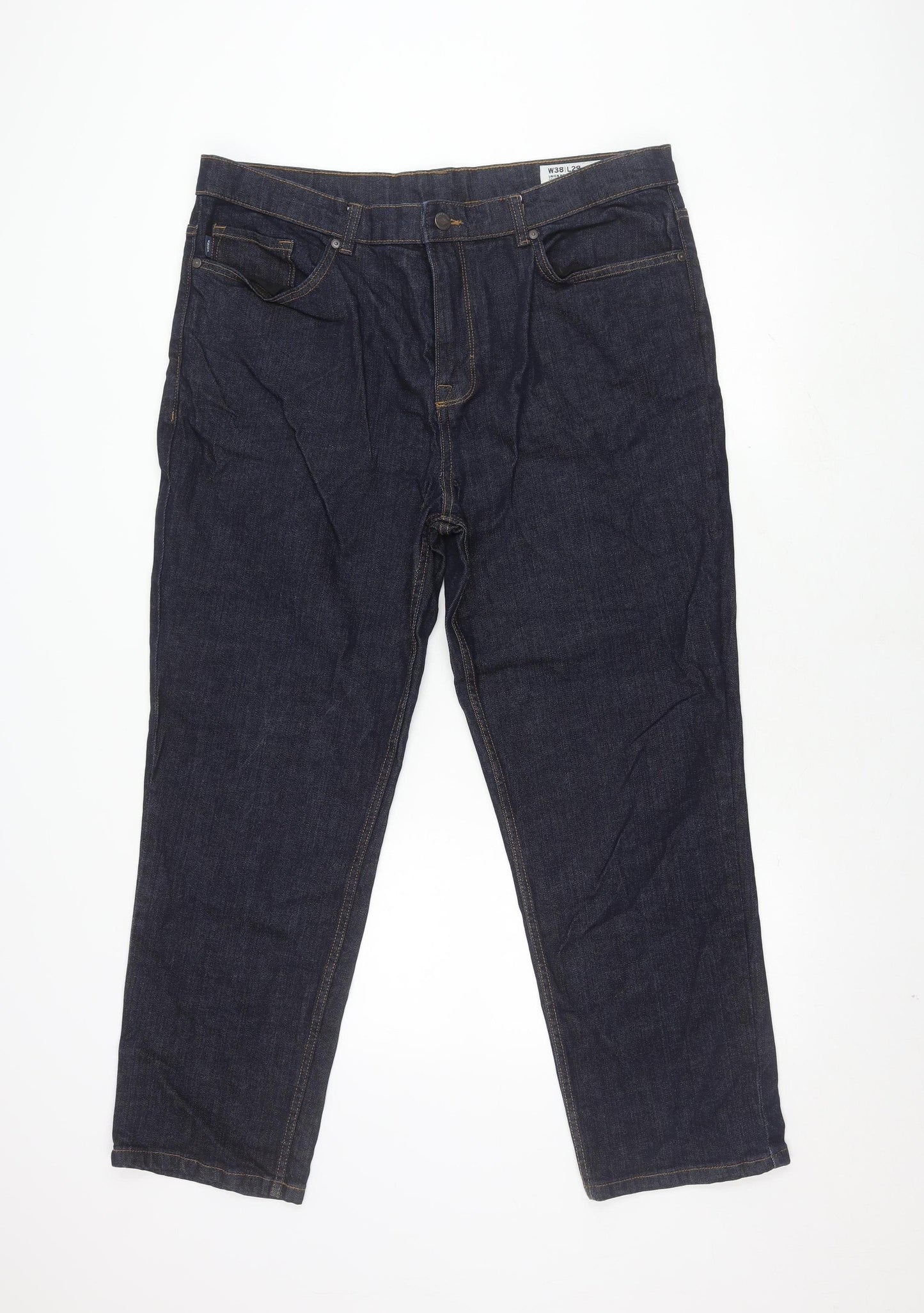 Union Works Men's Blue Straight Leg Jeans Size 38