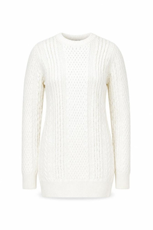 Front view of Zara Knit Ivory Wool Blend Women's Jumper S