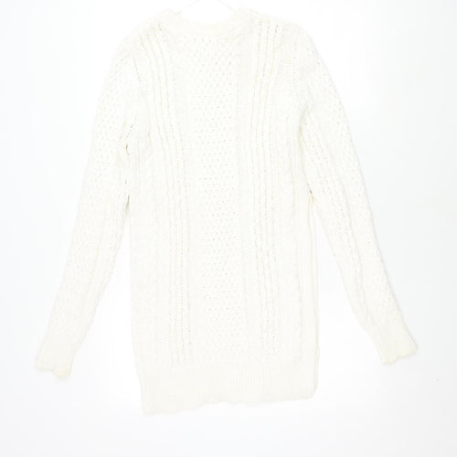 Zara Knit Ivory Wool Blend Women's Jumper S
