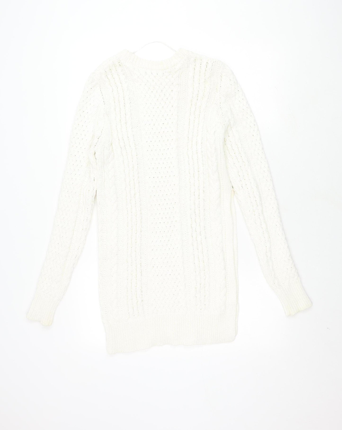 Zara Knit Ivory Wool Blend Women's Jumper S