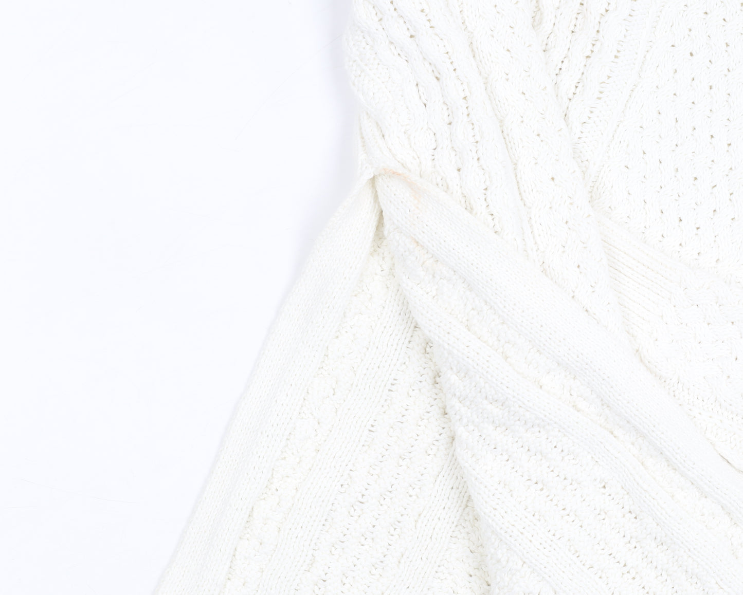 Zara Knit Ivory Wool Blend Women's Jumper S