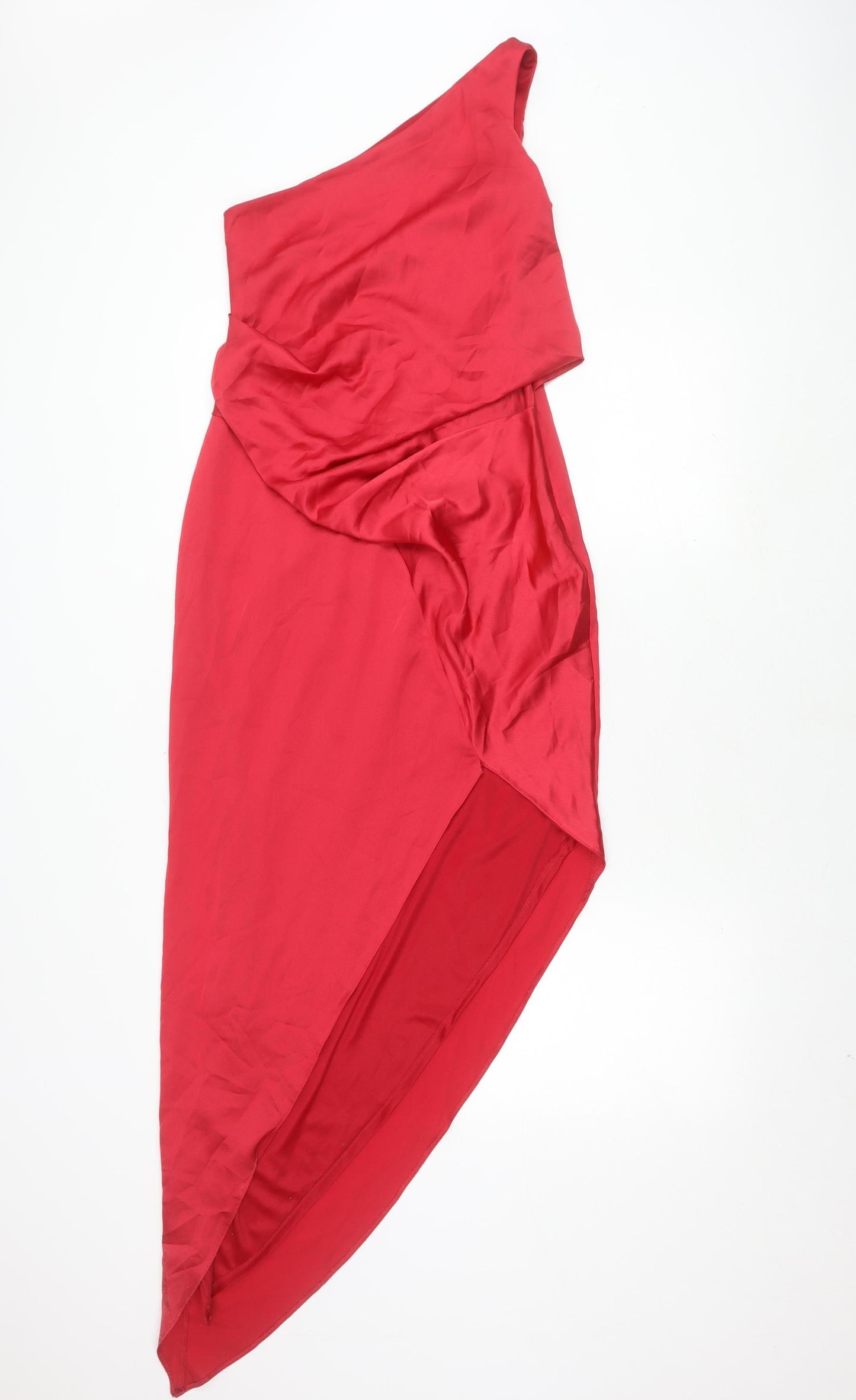 ASOS DESIGN Women’s Red Asymmetric Dress, Size 6