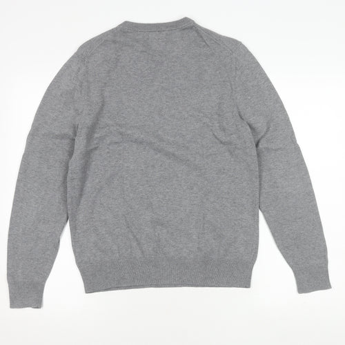 House of Fraser Men's Grey Cotton Pullover Jumper