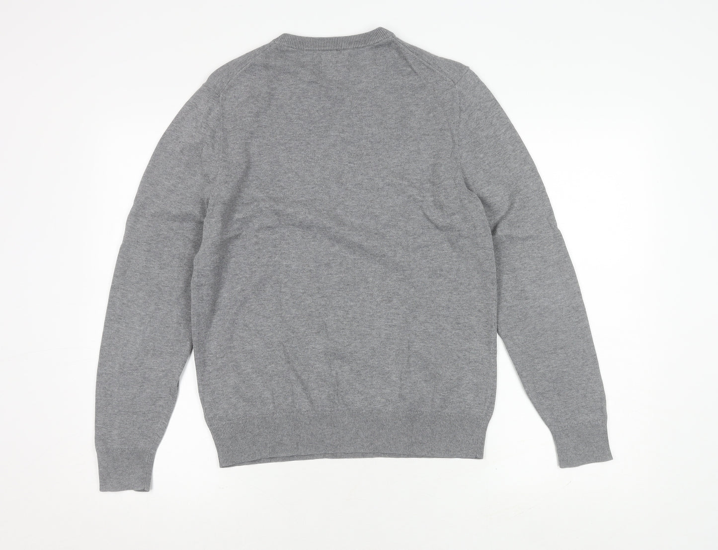 House of Fraser Men's Grey Cotton Pullover Jumper