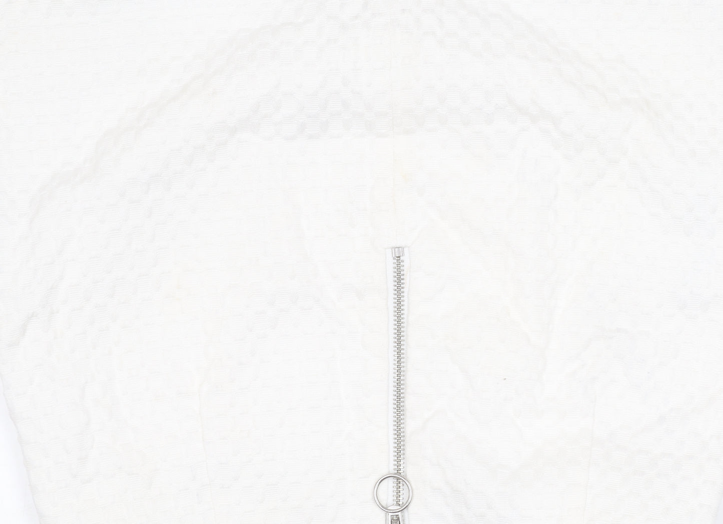 Topshop Women's White Mini Skirt with Zip Accent