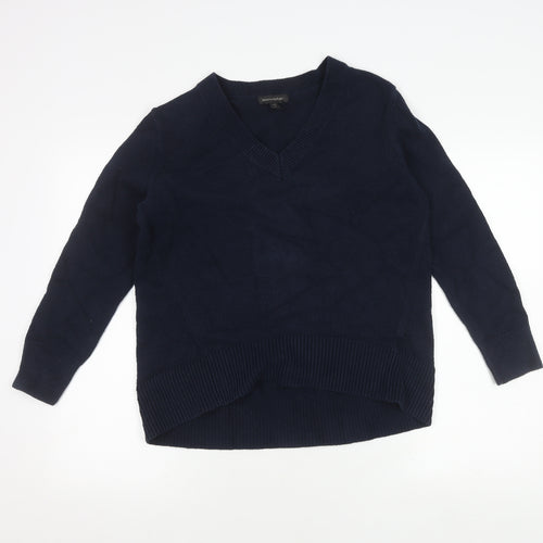 Banana Republic Women's Blue V-Neck Pullover Jumper S