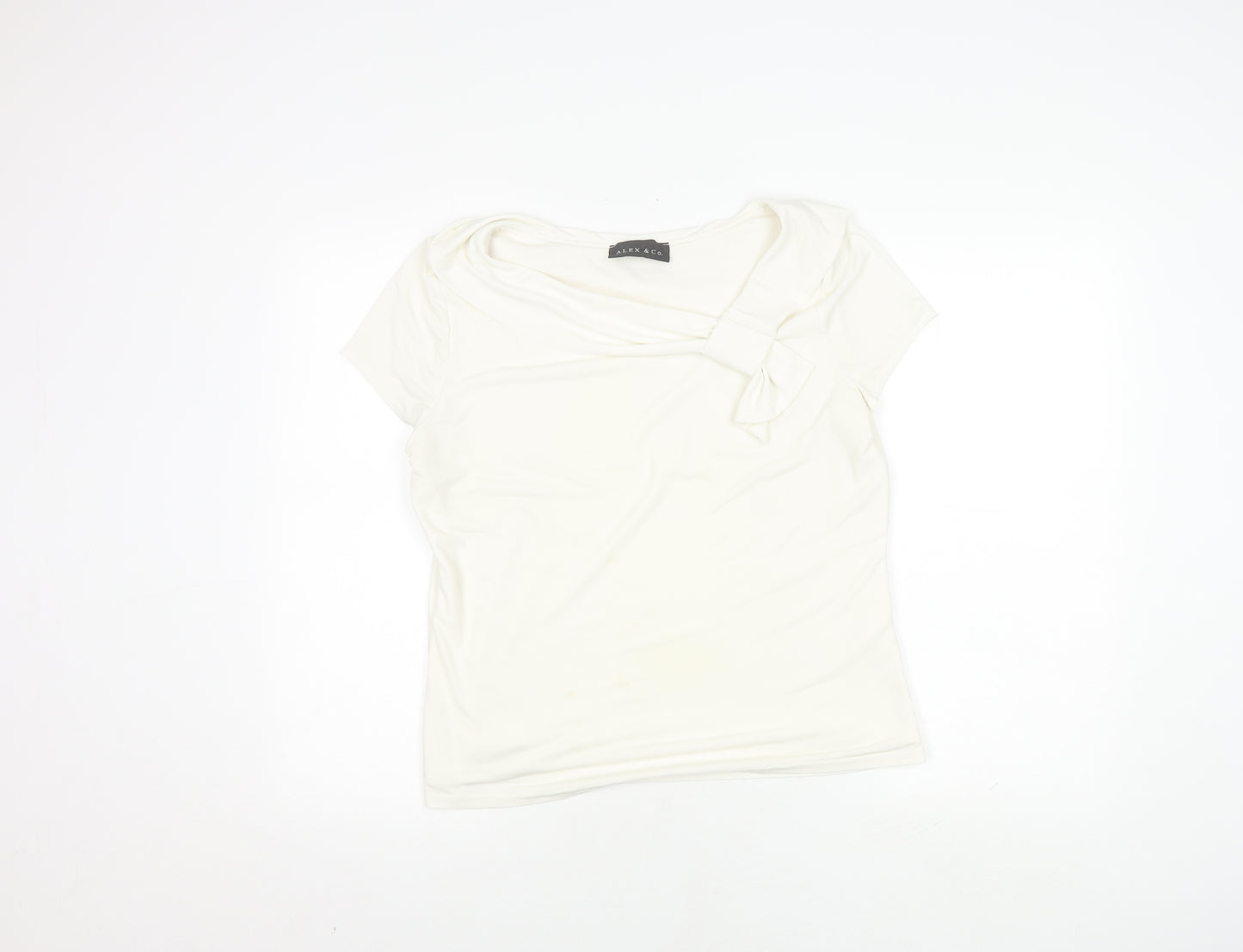 Alex & Co. Women's White Cowl Neck Top