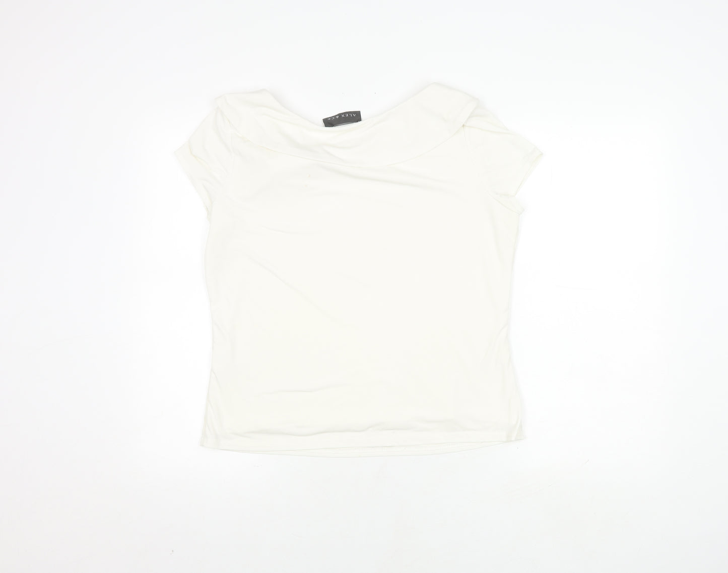 Alex & Co. Women's White Cowl Neck Top
