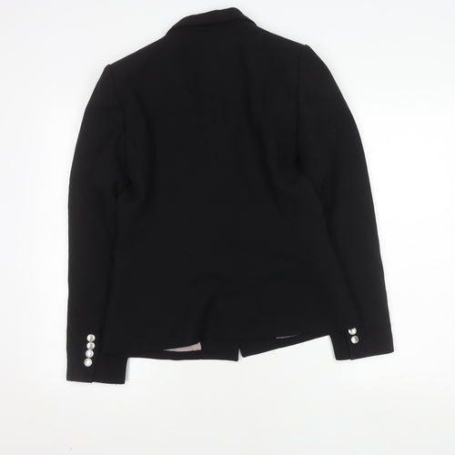Mango Women's Black Blazer, Size 12, Double-Breasted