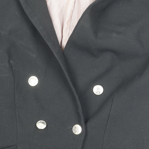Mango Women's Black Blazer, Size 12, Double-Breasted