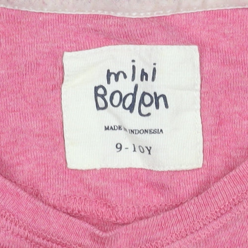 Mini Boden Girls Pink Long Sleeve T-Shirt, Size 9-10 Years