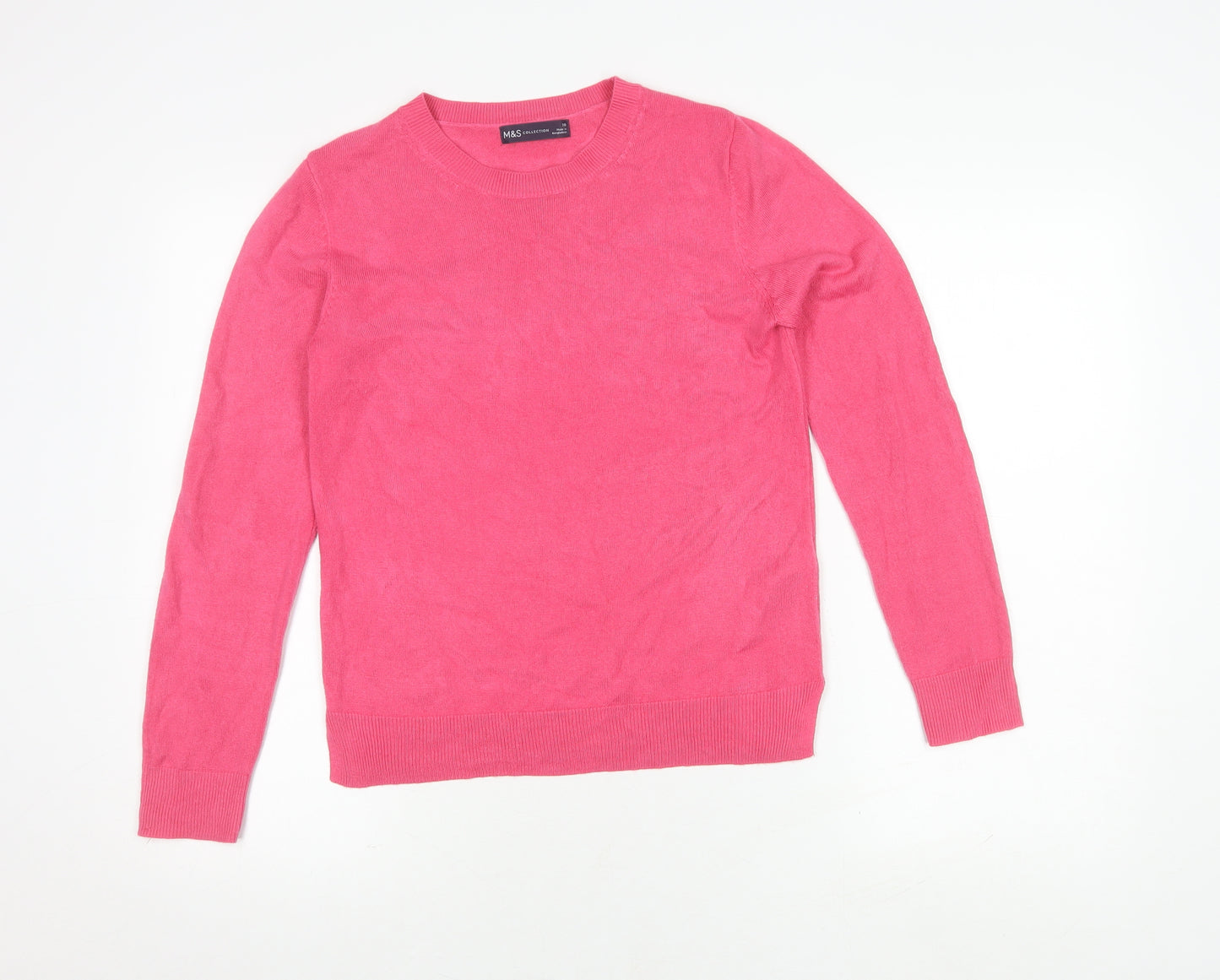 Marks and Spencer Women's Pink Pullover Jumper Size 10