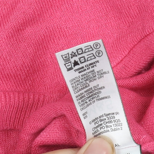 Marks and Spencer Women's Pink Pullover Jumper Size 10