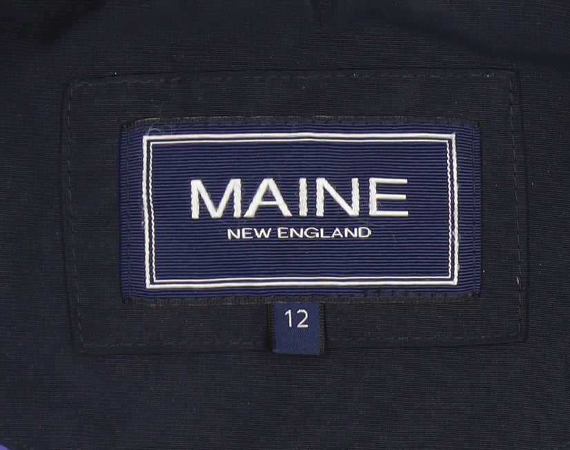 Maine New England Women's Blue Parka Coat Size 12