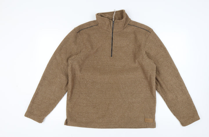 Regatta Men's Brown 1/4 Zip Geometric Sweatshirt L