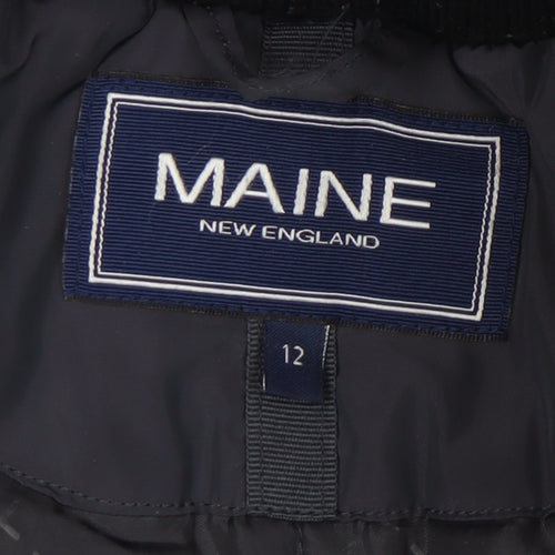 Maine New England Women's Blue Parka Coat Size 12