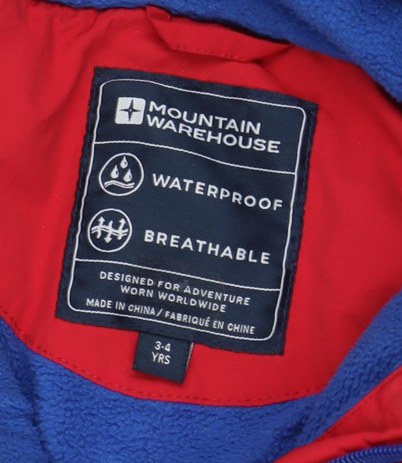 Mountain Warehouse Girls Red Waterproof Snowsuit, 3-4 Years