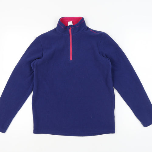 Decathlon Blue Fleece Henley Kids Sweatshirt - Size 14 Years