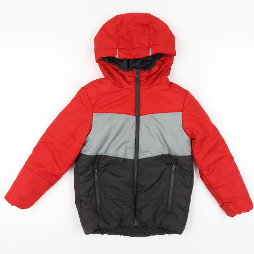 Regatta Boys Red Puffer Jacket 5-6 Years - Hooded & Cosy