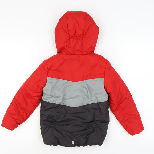 Regatta Boys Red Puffer Jacket 5-6 Years - Hooded & Cosy