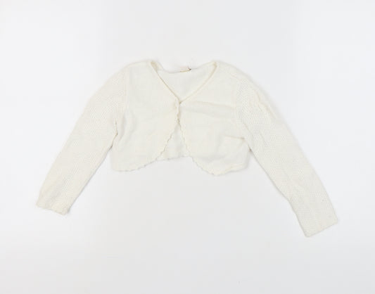 Ivory Monsoon Shrug for Girls, 2-3 Years - Elegant Formal Knit