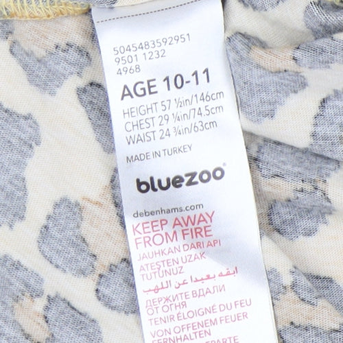 Bluezoo Girls Multicoloured Animal Print Dress 10-11 Years