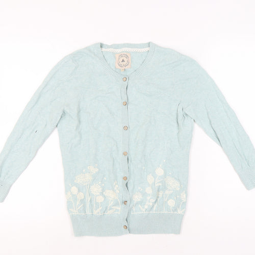 Monterey Women's Blue Floral Cardigan Size 10