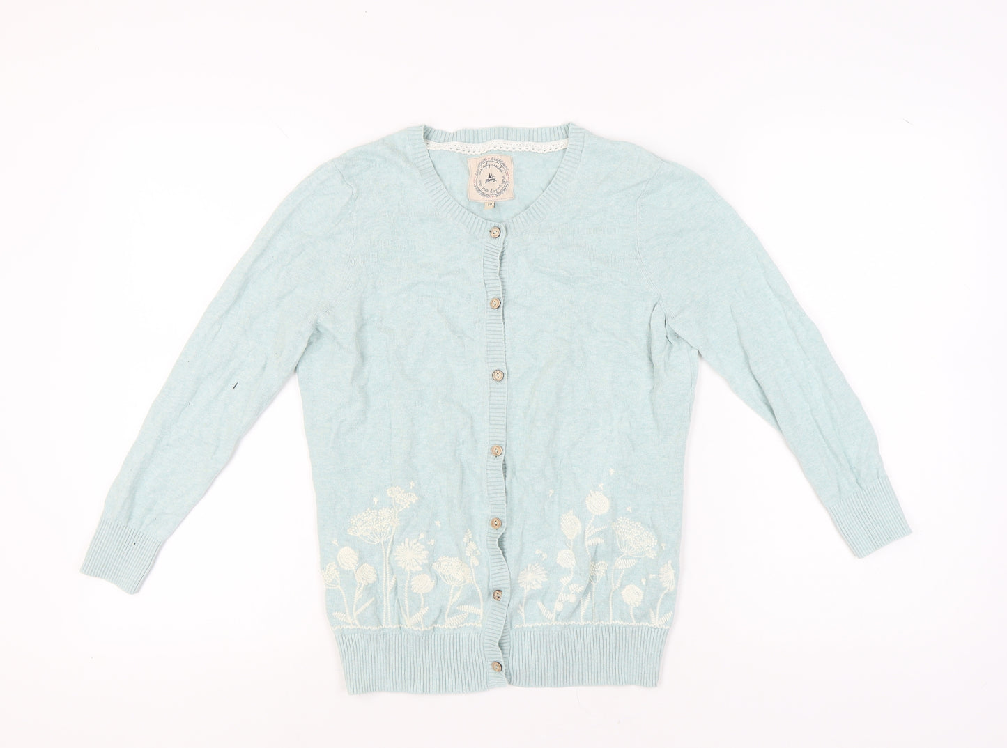 Monterey Women's Blue Floral Cardigan Size 10