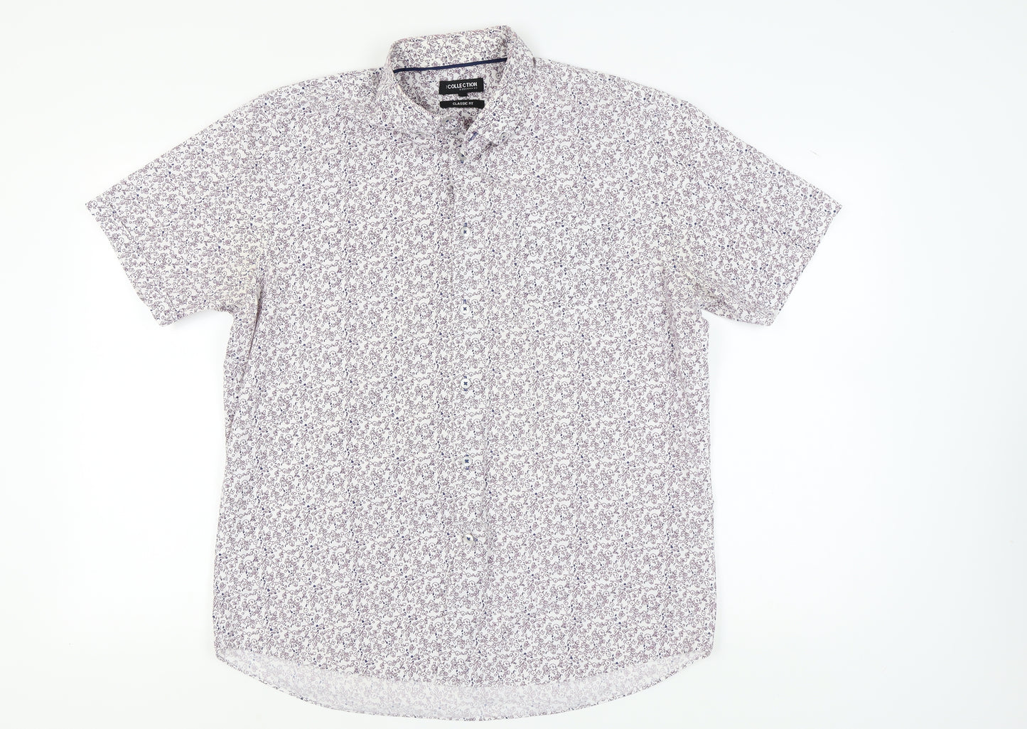 Debenhams Men's Floral Short Sleeve Shirt, Size L
