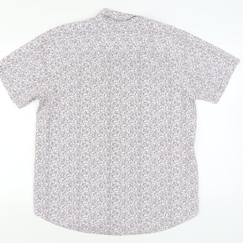Debenhams Men's Floral Short Sleeve Shirt, Size L