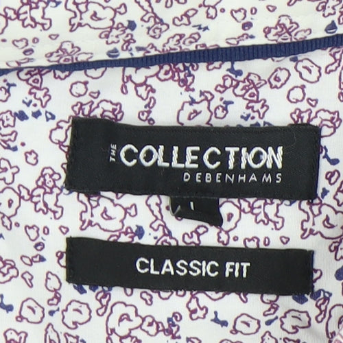 Debenhams Men's Floral Short Sleeve Shirt, Size L