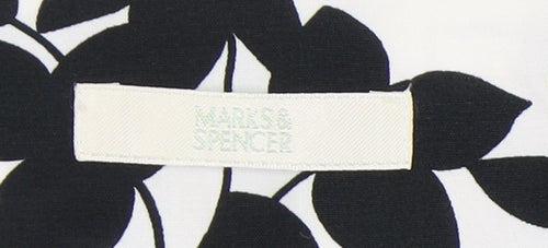 Marks and Spencer Women's Black Floral Slip Dress Size 14
