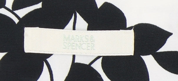 Marks and Spencer Women's Black Floral Slip Dress Size 14