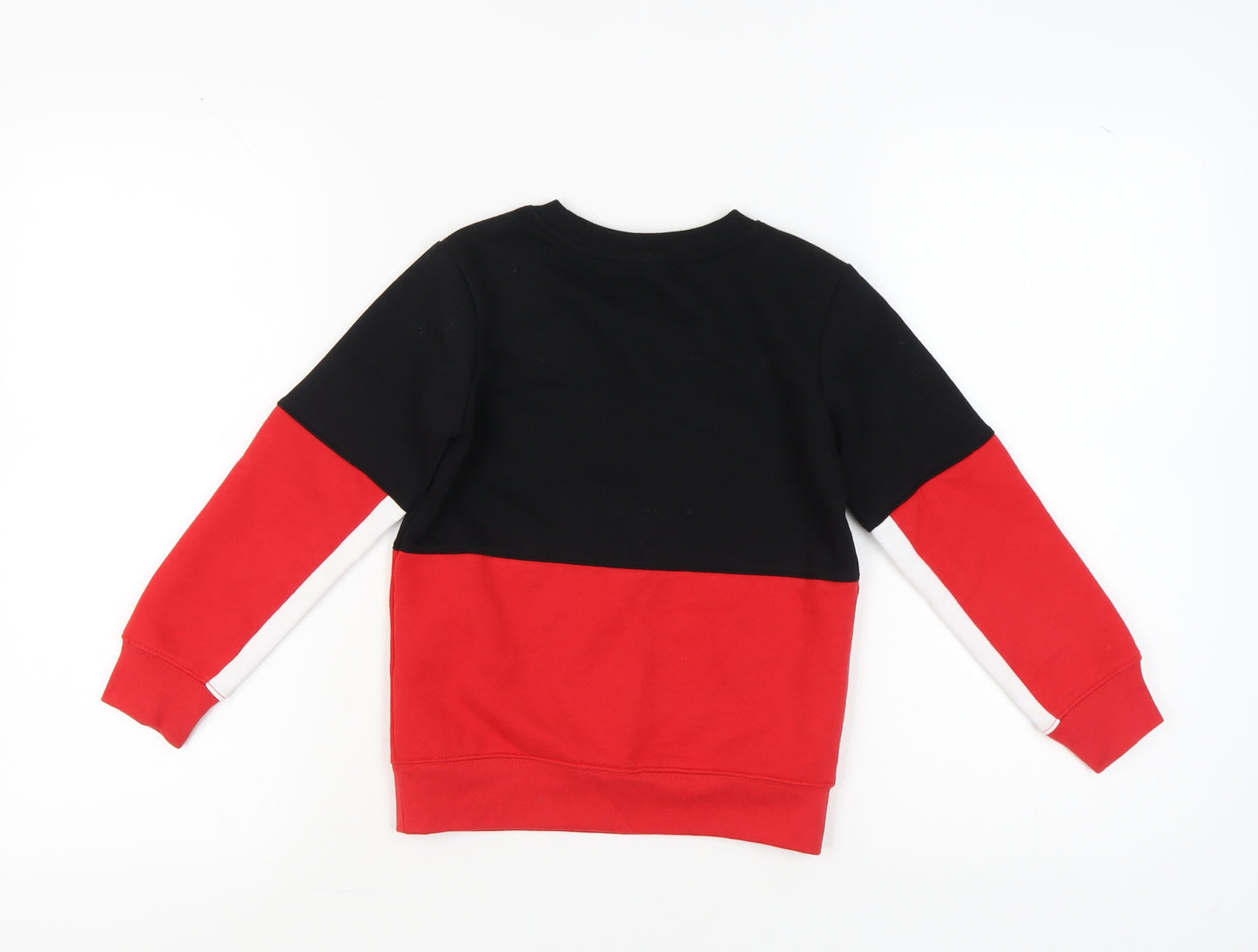 Nike Boys Colourblock Sweatshirt 5-6Y Black Red White Pullover