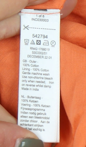 Monsoon Women’s Orange A-Line Floral Midi Dress